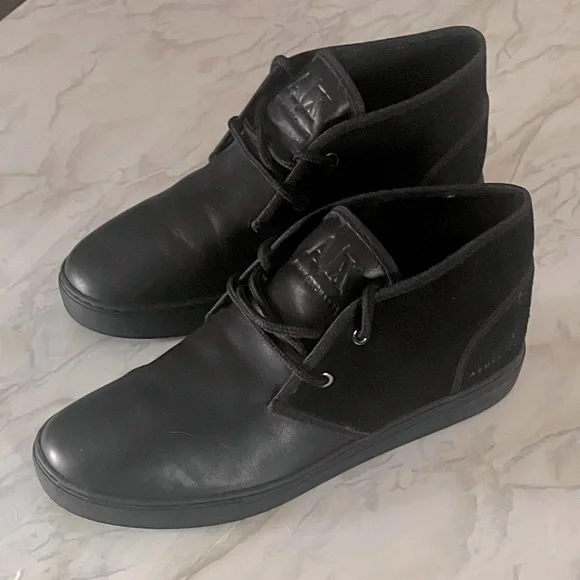 ARMANI EXCHANGE Black Lace Up Casual Mid Boots X Size : 8 ARMANI EXCHANGE Casual boots for Men | Online Sale up to 53  main image 3